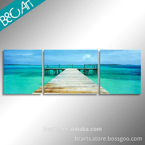 Modern turquoise hotel decoration simple seascape painting